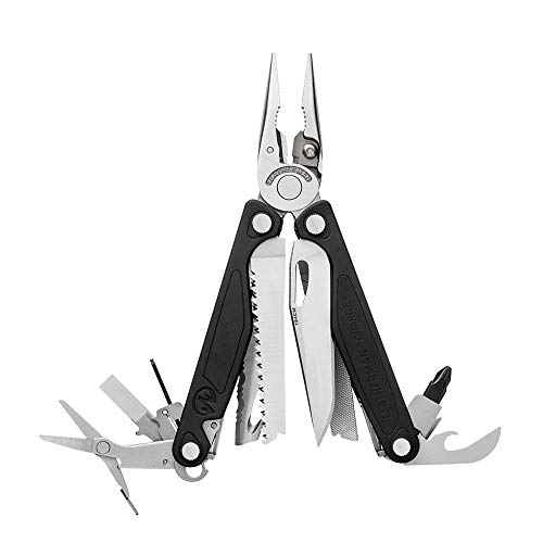Hard Leather LEATHERMAN - Charge Plus Multitool with Scissors and Premium Replaceable Wire Cutters, Stainless Steel