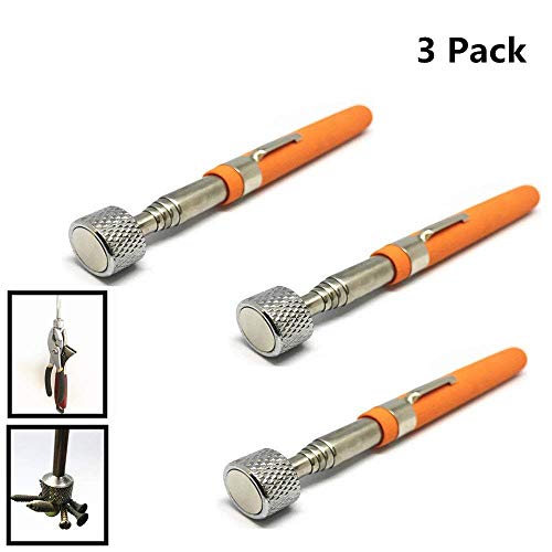 STA_Tool 3 Pack Magnetic Extendable 26" inch Pick up Tool Retrieval Tool Telescoping Stainless Steel, Finding of Small Metal
