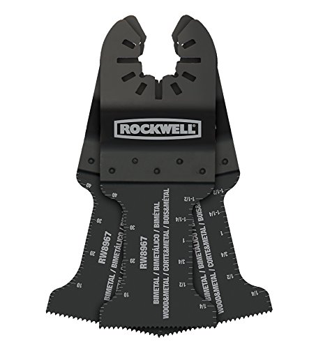 Rockwell RW8967.3 Sonicrafter Oscillating Multitool Extended Life Bimetal Wood & Nail End Cut Blade (3-Pack), 1-3/8"