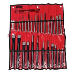 performance tool w7540 28-piece punch and chisel set - strong 6150 chrome vanadium steel, heat treated and tempered, with sto