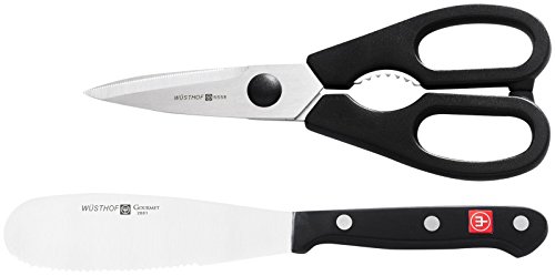 Wsthof WÃœSTHOF Gourmet 2 Piece Spreader and Shears Set | 5"  Sandwhich Spreader and Come Apart Kitchen Shears | Precise Laser Cut