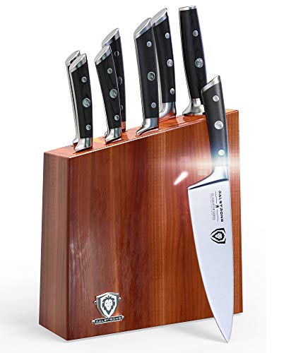 DALSTRONG Knife Set Block - Gladiator Series Knife Set - German HC Steel - Pakkawood Handles - 8 Pc