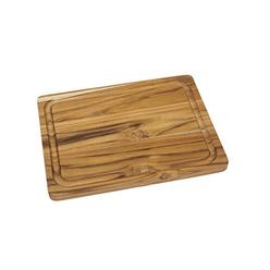 Lipper International 7215 Teak Wood Edge Grain Kitchen Cutting and Serving Board, Small, 12" x 9" x 5/8"
