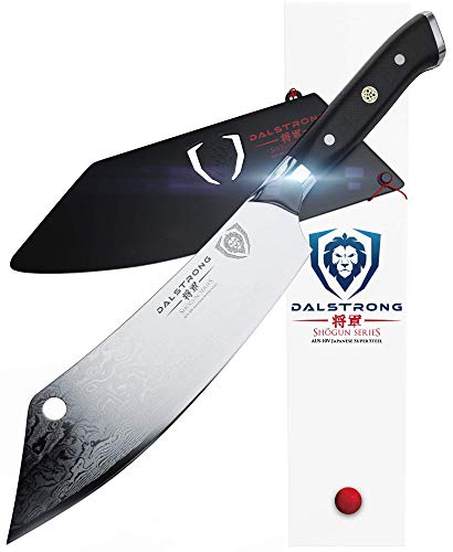 DALSTRONG - 8" Chef's Knife"The Crixus" - Shogun Series - Chef & Cleaver Hybrid - Japanese AUS-10V Super Steel - Meat Knife -