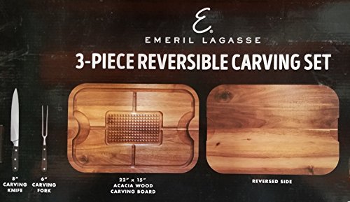 Emeril Lagasse 3 piece Reversible Carving Set