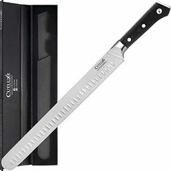 Cutluxe Slicing Carving Knife â?? 12 Inch Granton Edge Kitchen Knife Forged of High Carbon German Steel â?? Ergonomic Handle