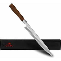 Ginsu Yanagiba Sashimi Knife, 9.5", Brown