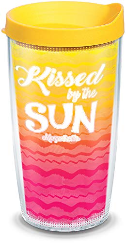 Tervis Margaritaville - Kissed By Sun Insulated Tumbler with Wrap and Lid, 16 oz - Tritan, Clear