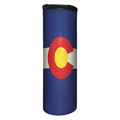 Tree-Free Greetings BT21938 Barista Tumbler Vacuum Insulated, Stainless Steel Travel Coffee Mug/Cup, 17 Ounce, Colorado Flag