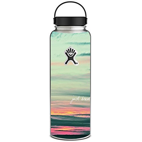 itsaskin1 Skin Decal Vinyl Wrap for Hydro Flask 40 oz Wide Mouth / Just Breathe sunset scene