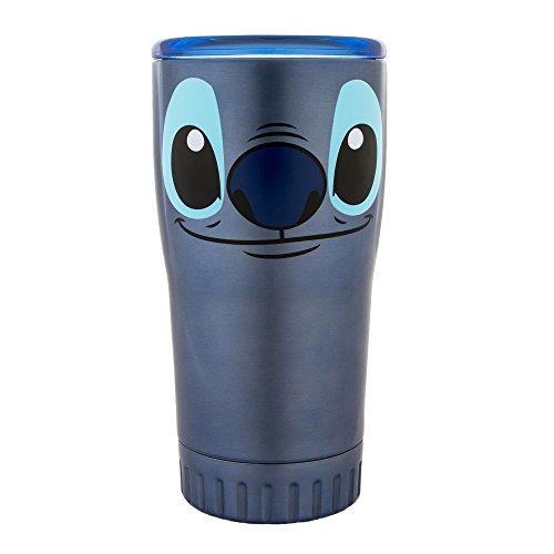 Silver Buffalo Stainless Tumbler with Disney's Lilo and Stitch, 20-Ounce, Blue