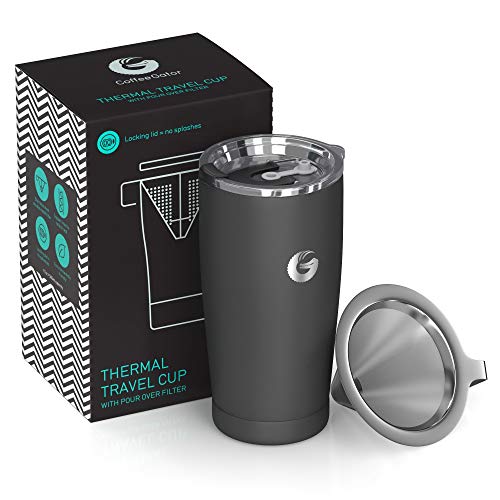 Pour Over Coffee Travel Mug - Coffee Gator all-in-one Travel