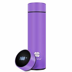TLINNA 316 Medical Grade Stainless Steel Sports Water Bottle with LED Temperature Display,Double Wall Vacuum Insulated Water Bottle,