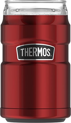 Thermos Stainless King Can Insulator with 360 Degree Drink Lid, Cranberry
