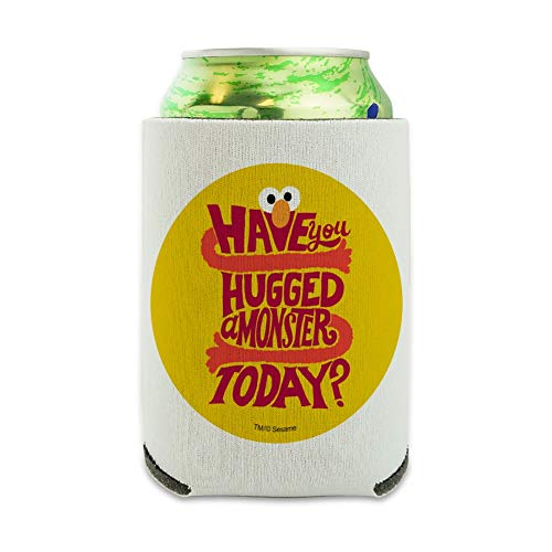 Graphics & More Sesame Street Have You Hugged a Monster? Can Cooler - Drink Sleeve Hugger Collapsible Insulator - Beverage Insulated Holder