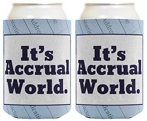 ThisWear Accountant Gifts It's Accrual World Funny Accountant Gifts for Men CPA Gifts for Women 2 Pack Can Coolie Drink Coolers