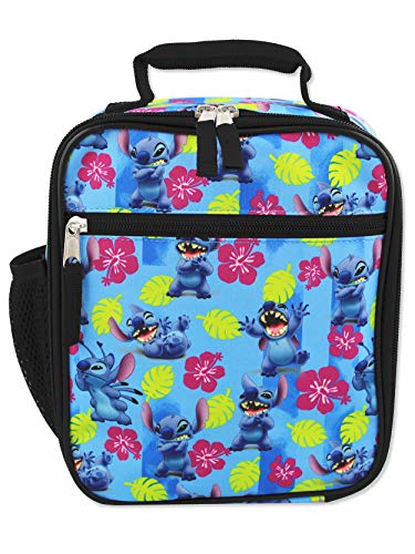 Disney Lilo & Stitch Girls Boys Soft Insulated School Lunch Box (One Size,  Blue)