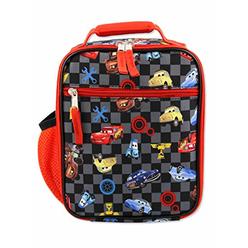Disney Cars Lighting McQueen Boys Soft Insulated School Lunch Box (One Size, Black/Red)