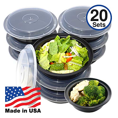 Newspring Pactiv [20 Sets] Round Meal Prep Containers with Lids, Food  Storage, Take Out, Lunch Box, Portion Control
