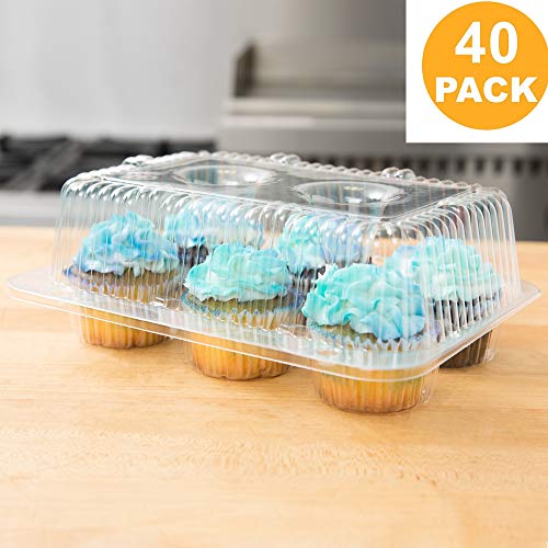 Leano Line 40 Cupcake Containers Plastic Disposable