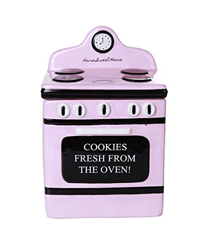 Pacific Giftware Retro Oven Freshly Baked Ceramic Cookie Jar with Air Tight Lid 8 inch Tall