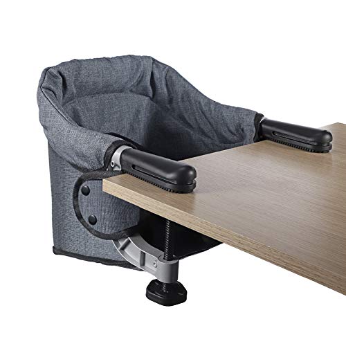 Toogel Hook On Chair, Clip on High Chair, Fold-Flat Storage Portable Baby Feeding Seat, High Load Design, Attach to Fast Table Chair