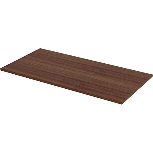 Lorell Quadro Straight Edge Walnut Tabletop - Walnut Rectangle Top - 60" Table Top Width x 30" Table