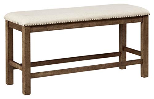 Signature Design by Ashley Ashley Furniture Signature Design - Moriville Counter Height Dining Room Bench - Grayish Brown
