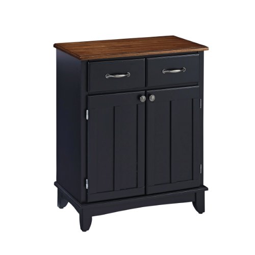 Home Styles Buffet of Buffets Black with Cottage Wood Top by Home Styles