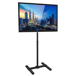 MOUNT-IT! TV Floor Stand for Flat, Curved, LCD, LED, and Plasma Screens [Fits 13 to 42] Tall Adjustable Height, Steel PC