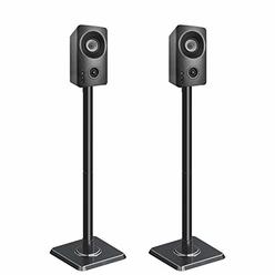 Mounting Dream Speaker Stands - Height Adjustable Speaker Stand for Vizio, Polk, JBL, Sony, Speaker Stands Pair with Wire Manage