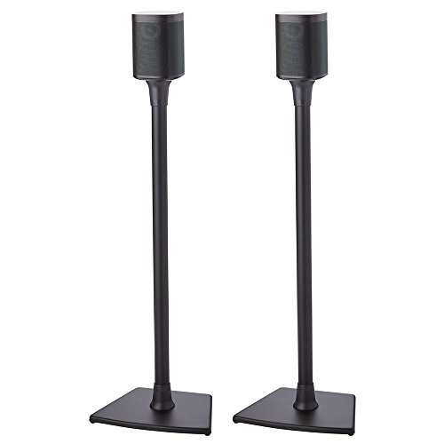 Sanus Wireless Sonos Speaker Stand for Sonos One, Play:1, Play:3 - Audio-Enhancing Design with Built-in Cable Management -