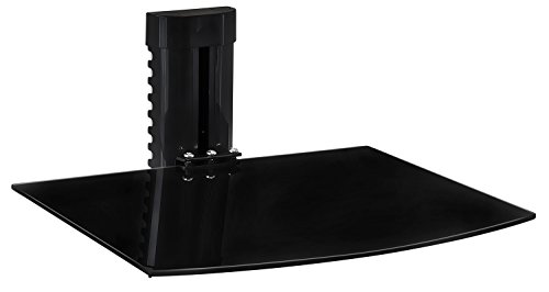 Mount-It! Floating Wall Mounted Shelf Bracket Stand for AV Receiver, Component, Cable Box, Playstation4, Xbox1, Blue Ray DVD