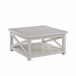 Home Styles GSI Homestyles Homestyles 5523-21 Bay Lodge Coffee Table, Off-White - 18 x 35.25 x 35.25 in.