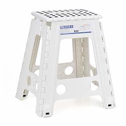 ACKO Folding Step Stool 17.5 Inch Stool 400 LB Weight Capacity Plastic Foldable Step Stools for Adults and Kids, Folding Stool S