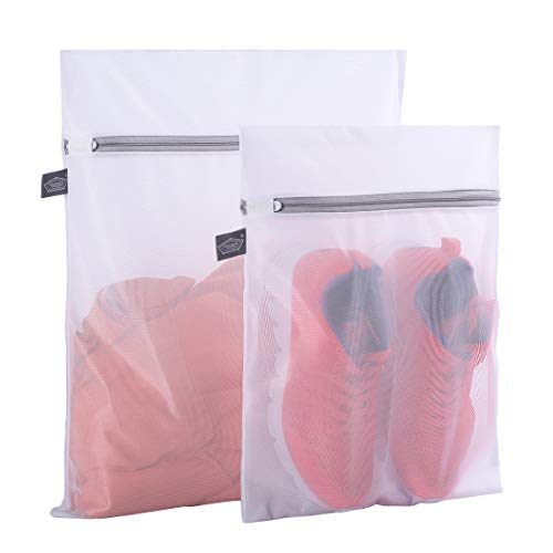 Kimmama Set of 2 Delicates Laundry Bags,Durable Zipper Mesh Laundry Bag,Bra Fine Mesh Wash Bag,Protect Cloth Shape in The