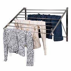 brightmaison Clothes Laundry Drying Rack Heavy Duty Stainless Steel Wall Mounted Folding Adjustable Collapsible Space Saver