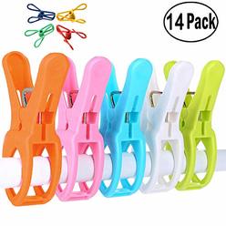 GeTeLe 10 Pack Beach Towel Clips Chair Clips Towel Holder for Pool Lounger on Cruise-Jumbo Size, Plastic Quilt Clothes Pegs