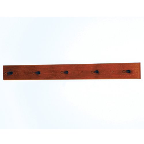 Wooden Mallet 36-Inch 5-Nickel Hook Coat Rack, Mahogany