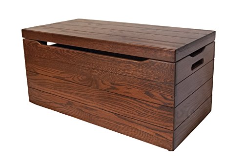 Hope Woodworking Wooden Toy Chest â€“ Amish Wooden Toy Box â€“ Stained Wood Hope Chest â€“ Solid Wood Chest Box with Anti Slam Hinges (36",