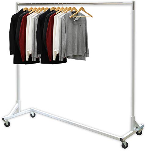 Simple Houseware Industrial Grade Z-Base Garment Rack, 400lb Load with 62" Extra Long bar