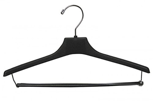 Only Hangers Petite Size 15" Black Plastic Suit Hangers-25 Pack