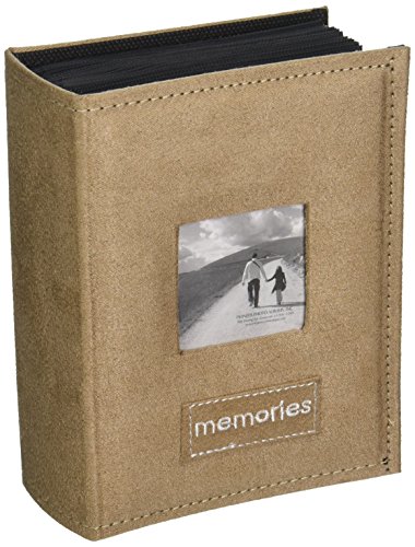 Pioneer Photo Albums PTCH-100 Embroidered Patch Faux Suede 100-Pocket Photo Album, Tan