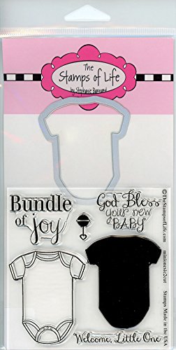The Stamps of Life Baby Onesie Stamp and Die Combo Pack for Card-Making and Scrapbooking Supplies by The Stamps of Life - MiniOnesie2Cute