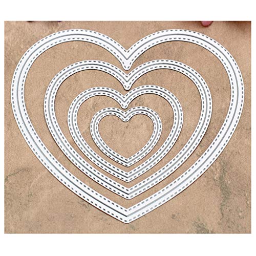 Kwan Crafts 4pcs Outside and Inside Heart Metal Die Cutting Dies for DIY  Scrapbooking Photo Album Embossing