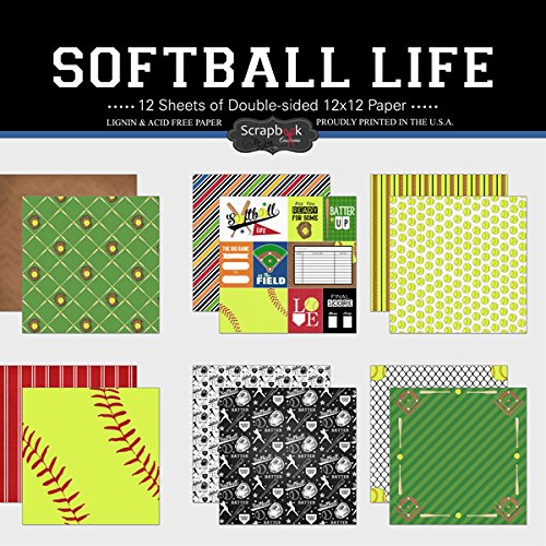 Scrapbook Customs Themed Paper Scrapbook Kit, Softball Life