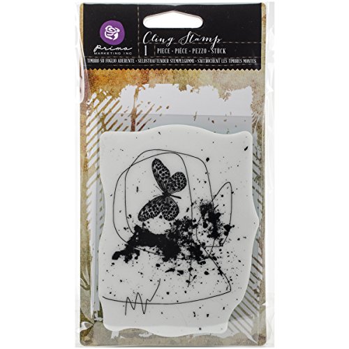 Prima Marketing 580124 Cling Stamp 3.5"X5" -Butterfly