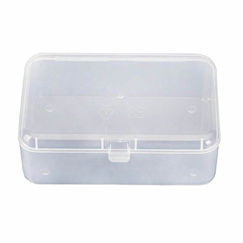 ISKYBOB 6 Pack Rectangle Mini Clear Plastic Storage Containers