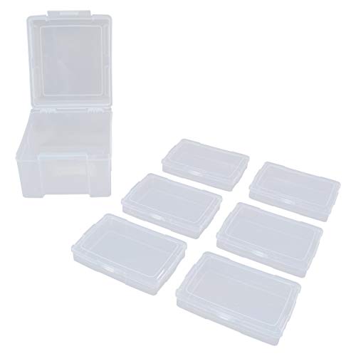 Advantus Photo Keeper Box with 6 Individual Clear Photo Cases, Holds up to 600 Photos, Embellishment and Craft Storage