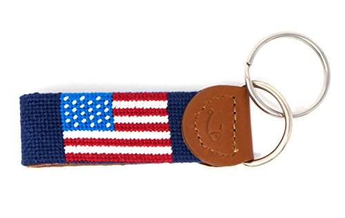 Huck Venture Hand-Stitched Needlepoint Key Fob or Key Chain by Huck Venture (South Carolina Flag)